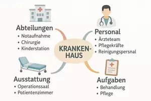 Vorschau - Arbeitsblätter - Arbeitsblatt "Krankenhaus" + Onlineübung & MP3 + Mindmap + Infografik - Seite 2