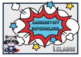 Vorschau - Stationenlernen - Jahresstoff Superhelden, 1.Klasse, Deutsch & Mathe - Seite 3