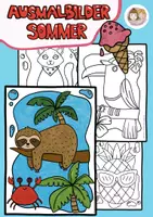Vorschau - Mal- und Bastelvorlagen - Ausmalbilder Sommer – Tiere, Obst & Spaß für Kinder - Deckblatt