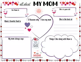 Aperçu - Matériel pour travaux manuels / dessin - Mother’s Day Love & Learning - Page 1