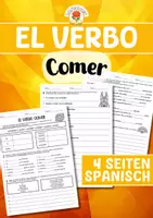 Vorschau - Arbeitsblätter - El verbo - Comer - Deckblatt