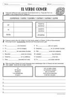 Vorschau - Arbeitsblätter - El verbo - Comer - Seite 1