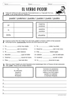 Vorschau - Arbeitsblätter - El verbo - Poder - Seite 1