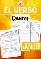 Vorschau - Arbeitsblätter - El verbo - Querer - Deckblatt