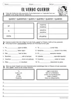 Vorschau - Arbeitsblätter - El verbo - Querer - Seite 1