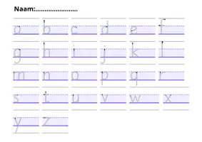Voorbeeld - herhalen letters blokschrift rechtop - Pagina 1