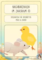 Vorschau - Spiele - Spielkarten: Nachbarzahlen im Zahlraum 10 - Deckblatt