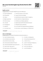 Vorschau - Arbeitsblätter - Die neue Bundesregierung Deutschlands 2025 (Lückentext und Übungen) - Seite 2