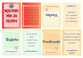 Vista previa - Juegos / Gamificación - MINILIBRO ORACIONES: SUJETO Y PREDICADO - página 1