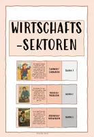 Vorschau - Arbeitsblätter - WIRTSCHAFTSSEKTOREN - Arbeitsblätter + Zuordnungsspiel - Deckblatt