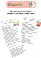 Vorschau - Arbeitsblätter - Feste im Kirchenjahr: Texte mit Fragen und Lösungen Materialpaket - Seite 1