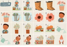 Aperçu - Apprentissages en autonomie - 🧄 Au jardin - Domino - Page 1