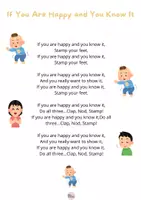 anteprima - Altro tipo di materiale - Song and visual cards- If You Are Happy And You Know It - Pagina 2
