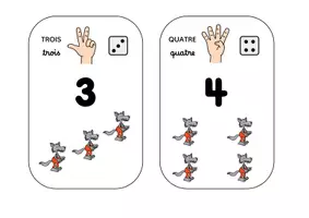 Aperçu - Apprentissages en autonomie - CARTES CHIFFRES 1 À 10 "LE LOUP" - Page 1