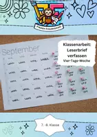 Vorschau - Arbeitsblätter - Klassenarbeit – Leserbrief verfassen: „Vier-Tage-Woche in Deutschland“ 🏫✍️ - Deckblatt