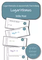 Vorschau - Stationenlernen - Logarithmus – Stille Post (Mathematikspiel) - Deckblatt