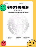 Vorschau - Spiele - Wortsuche Emotionen - Deckblatt