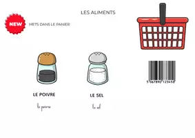 Aperçu - Apprentissages en autonomie - JE FAIS LES COURSES : LES ALIMENTS - Page de couverture