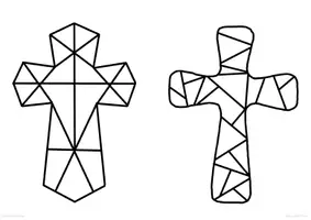 Vorschau - Mal- und Bastelvorlagen - Kreuz Mandala - Seite 2