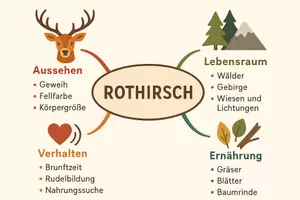 Vorschau - Arbeitsblätter - Arbeitsblatt "Rothirsch" + Onlineübung & MP3 + Mindmap + Infografik - Seite 2