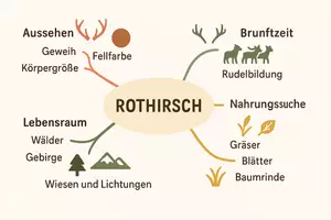 Vorschau - Arbeitsblätter - Arbeitsblatt "Rothirsch" + Onlineübung & MP3 + Mindmap + Infografik - Seite 3