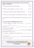 Vorschau - Arbeitsblätter - Media use by teenagers: reading comprehension and grammar (Englisch) - Seite 3