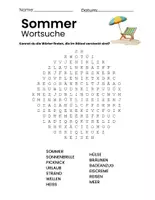 Vorschau - Spiele - Sommer Wortsuche - Deckblatt