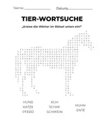 Vorschau - Spiele - TIER-WORTSUCHE - Deckblatt