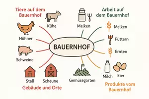Vorschau - Arbeitsblätter - Lernposter + Arbeitsblätter zum Thema "Bauernhof" + Lösung & MP3 + Mindmap + Infografik - Seite 3