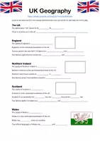 Vorschau - Arbeitsblätter - UK Geography Song - Worksheet - Deckblatt