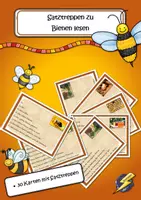 Vorschau - Stationenlernen - Satztreppen zu Bienen lesen - Deckblatt
