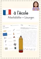 Vorschau - Arbeitsblätter - Arbeitsblätter: à l’école - Deckblatt