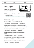 Vorschau - Arbeitsblätter - Fragen zum Video: der Bodycheck - Deckblatt