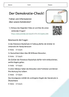 Vorschau - Arbeitsblätter - Der Demokratie - Check - Deckblatt