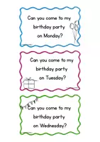 Vorschau - Interaktives Material - Can you come to my birthday party- dialogspiel - Seite 1