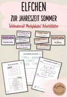 Vorschau - Stationenlernen - Sommer: Elfchen zum Thema Sommer - Deckblatt