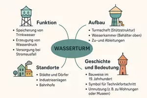 Vorschau - Arbeitsblätter - Arbeitsblatt "Wasserturm" + Onlineübung & MP3 + Mindmap + Infografik - Seite 3