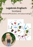 Vorschau - Spiele - Legekreis Englisch: Scotland (binnendifferenziert + colour coded) - Deckblatt