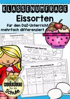 Vorschau - Arbeitsblätter - Eissorten | DaZ/DaF Wortschatz Sommer – Materialpaket - Seite 1