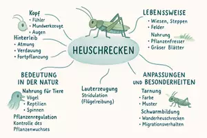 Vorschau - Arbeitsblätter - Arbeitsblatt "Heuschrecken" + Onlineübung & MP3 + Mindmap + Infografik - Seite 2