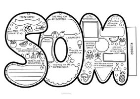Vorschau - Arbeitsblätter - Sommer Doodle Steckbrief zum Ausfüllen & Ausmalen vor den Sommerferien - Seite 2