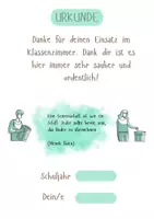 Vorschau - Anderer Materialtyp - Freebie: Urkunde als Anerkennung zur Zeugnisausgabe: Ordnungsdienst - Seite 1