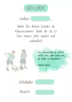 Vorschau - Anderer Materialtyp - Freebie: Urkunde als Anerkennung zur Zeugnisausgabe: Ordnungsdienst - Seite 2
