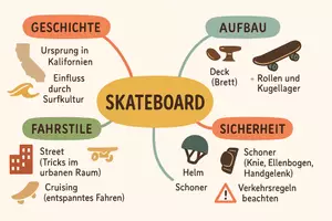 Vorschau - Arbeitsblätter - Arbeitsblätter zum Thema "Skateboard" + Lösung & MP3 + Mindmap + Infografiken - Seite 2