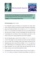 Vorschau - Arbeitsblätter - Klasse 5 Deutsch Märchensprache (3 Differenzierungsstufen) - Deckblatt