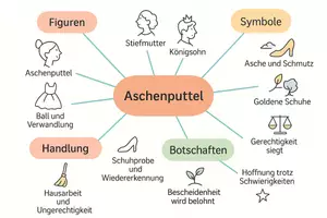 Vorschau - Arbeitsblätter - Lernposter + Arbeitsblätter zum Thema "Aschenputtel" + Lösung & MP3 + Mindmap + Infografik - Seite 3