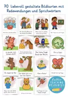 Aperçu - Présentation / Support pour le tableau - Bildkarten Sprichwörter und Redewendungen Deutsch / Allemand - Page 1