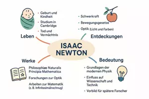 Vorschau - Arbeitsblätter - Lernposter + Arbeitsblätter zum Thema "Isaac Newton" + Lösung & MP3 + Mindmap + Infografik - Seite 3