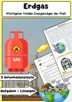 Vorschau - Arbeitsblätter - Erdgas: fossile Energie Versorgung und LNG - Deckblatt