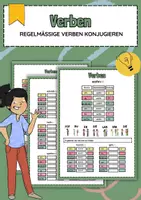 Vorschau - Arbeitsblätter - Verben konjugieren - Personalformen der regelmäßigen Verben - Deckblatt